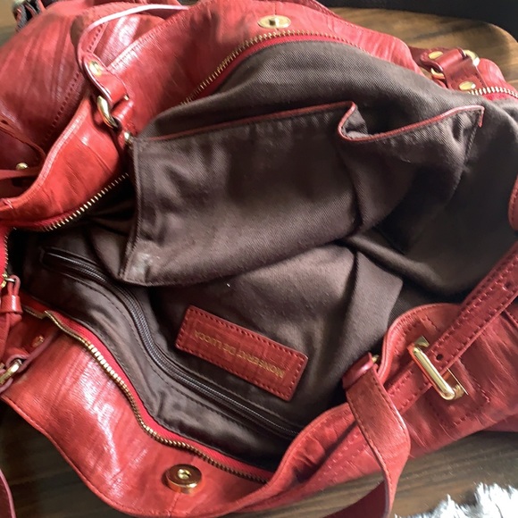 Used Monserrat De Lucca Red Leather Handbag - Picture 10 of 15